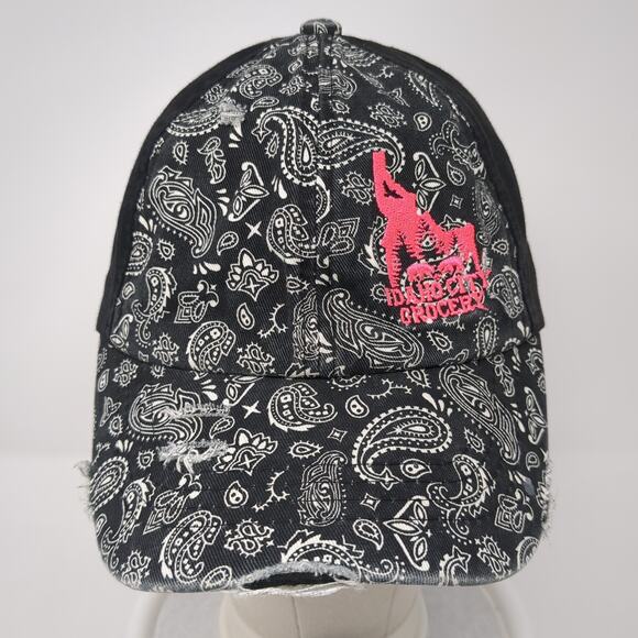 Idaho City Grocery Strapback Hat Multicolor One Size Paisley Ponytail - Picture 2 of 9